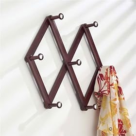 <b>Timbro Expanding Coat Rack - Wood & Satin Nickel by InterDesign</b>