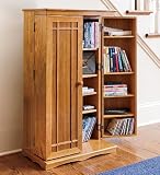 Finished Wood Media Storage Cabinet in Oak