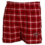 NCAA Reebok Tampa Bay Buccaneers Red Plaid Tailgate Boxer Shorts (Small)