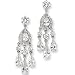 Sterling Silver Cubic Zirconia Dangle Post Earrings by Cheryl M