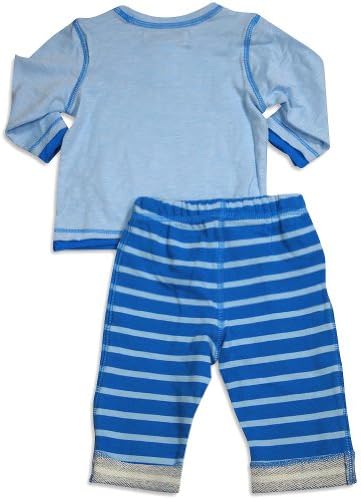 Pepper Toes - Baby Boys Long Sleeve Turtle Pant Set, Light Blue, Blue 30347-9Months