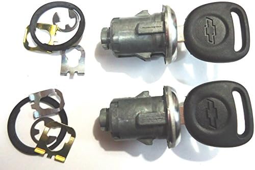(706588) 2001 2002 2003 2004 2005 Chevy Astro / GMC·Safari Pair (2) Door Lock Cylinders w/ 2 Chevy Oem Bowtie Logo Keys