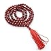OVALBUY 8mm 108 Red Agate Beads Buddhist Prayer Mala Necklace