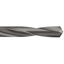 Cleveland 2580 High Speed Steel Regular Length Drill Bit, Low Helix, Coolant Through, Black Oxide, Round Shank, 118 Degree Conventional Point