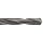 Cleveland 2580 High Speed Steel Regular Length Drill Bit, Low Helix, Coolant Through, Black Oxide, Round Shank, 118 Degree Conventional Point
