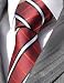 Krawatte von Milano Exclusive, Streifendesign, rot- weiss