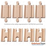 Orbrium Toys Male-Male Female-Female Wooden Train Track Adapters Fits Thomas Brio Chuggington, Set of 8