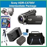 Pocket Video Camera Sony HDR CX700V 1080p High Definition 96GB Handycam Camcorder Intermediate Package W/ 16GB SD Memory + Video Light + Battery + Battery Charger + Case + Triipod & Much More!!! Pocket Video Camera Sony HDR CX700V 1080p High Definition 96GB Handycam Camcorder Intermediate Package W/ 16GB SD Memory + Video Light + Battery + Battery Charger + Case + Triipod & Much More!!!