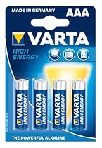 Varta High Energy Batteries AAA Alkaline 1.5 Volt 4 Pack