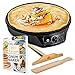 Crepe Maker Machine Pancake Griddle â€“ Nonstick 12â€ Electric Griddle â€“ BONUS 100 RECIPE COOKBOOK, Batter Spreader & Wooden Spatula â€“ Pan for Roti, Tortilla, Blintzes â€“ Portable, Compact, Easy Clean