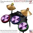 Radioactive Purple Skin by WraptorSkinz fits Guitar Hero 4 World Tour Drum Set for Nintendo Wii, XBOX 360, PS2 & PS3 (DRUMS NOT INCLUDED)