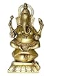 Lord Ganesha Brass Sculpture Hindu Religious Yoga Statue Lord Ganesha Brass Sculpture Hindu Religious Yoga Statue