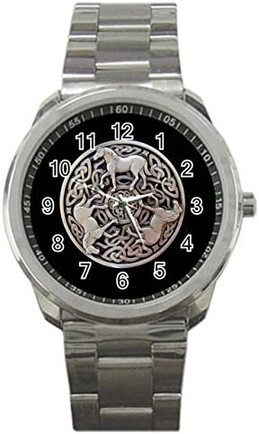 Celtic Knot Horses Metal Watch