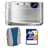 Fujifilm FinePix 12.0MP Digital Camera with Carry Case and 4GB SD 
Card - Silver (Z70)