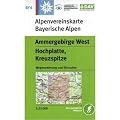 DAV Bayerische Alpen 06 Ammergebirge West, Hochplatte, Kreuzspitze 1:25.000. Wanderkarte: Mit Wegmarkierungen und Skirouten
