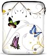 8 - 10 inch Butterflies White Fleur Floral Netbook Laptop Sleeve Slip Case Pouch Bag for Apple iPad 1 iPad 2 iPad 3 / most of Acer ASUS Dell HP Sony Toshiba
