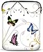 8 - 10 inch Butterflies White Fleur Floral Netbook Laptop Sleeve Slip Case Pouch Bag for Apple iPad / most of Acer ASUS Dell HP Sony Toshiba