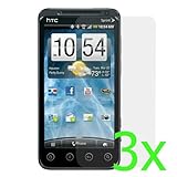 3 X GTMax Clear LCD Screen Protector Film Guard for Sprint HTC EVO 3D 4G An ....