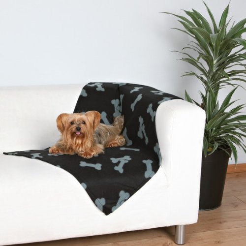 Trixie 37192 Fleecedecke\"Beany\" 100 x 70 cm, schwarz mit Knochen Preisvergleich