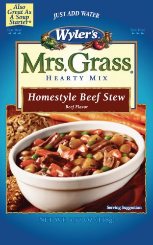 Mrs Grass Hearty Mix Homestyle Beef Stew Starter, 5.57-Ounce Packages (Pack of 8)