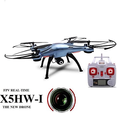Xiaomax Syma 2016 New Version X5HW Real-time Aerial Quadcopter with HD Camera 2.4G Wifi Remote Control Toy Drone Contact with IOS and Android Phones (Blue)