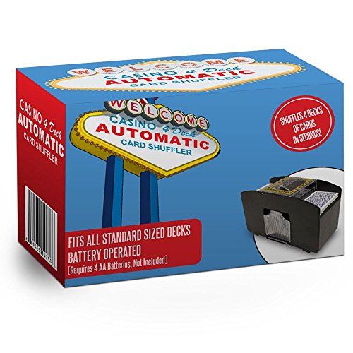 Card Game Accessory Battery-Operated Deluxe 4 Deck Automatic Card Shuffler