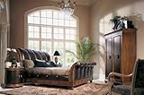 American Drew Bob Mackie Classics Leather Sleigh Bed Bedroom Set