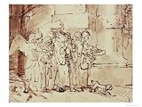 Abraham Visited by the Angel Art Giclee Poster Print by Rembrandt van Rijn, 12x9