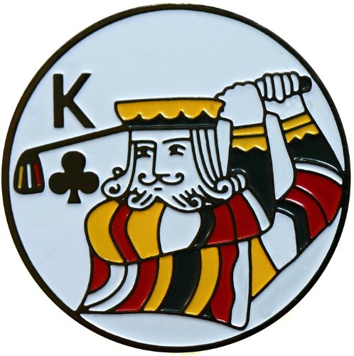 King or Queen of Clubs Golf Ball Marker and Matching Hat Clip
