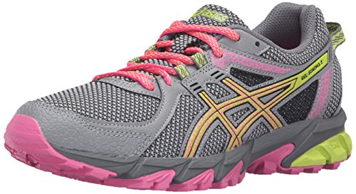 ASICS Women's Gel-Sonoma 2 Trail Runner, Aluminum/Neon Lime/Hot Pink, 9 M US