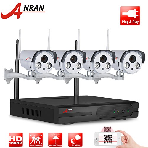 Deals For ANRAN 4Ch 1080P HD Wireless Video Security System (NVR Kit),4Pcs 2.0MP Wireless
