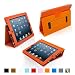 Snugg iPad 4 & iPad 3 Case – Leather Case Cover and Flip Stand with Elastic Hand Strap and Premium Nubuck Fibre Interior (Orange) – Automatically Wakes and Puts the iPad 4 & 3 to Sleep. Superior Quality Design as Featured in GQ Magazine
