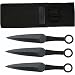 Sporting Goods : Three Piece Black Ninja Kunai Dagger Set 6 1/2 Inch