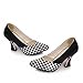 Carol Shoes Women's Damier Pattern Assorted Colors Fashion Sexy Pointed-toe High Chunky Heel Dress Shoes