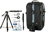 Lowepro Vertex 300 AW SLR Camera/Notebook Backpack + Accessory Kit For Canon EOS Rebel SLR T3/T3i/T2i/T1i/EOS 1D MARK III/1D MARK IV/1DS MARK II/5D/7D/20D/30D/40D/50D/60D/XS/Xsi/Xti/ Olympus Evolt E-3/E-5/E30/E410/E420/E450/E520/E620/E411/PEN E-P1/E-P2/E-P3/E-PL1/E-PL1s/E-PL2/E-PL3 Sony Alpha SLT-A55V/L/A390/A580/A560/A65/A55/A35/A33/A33L/A900/A100K/A230L/A290/A300K/A330L/A350K/A380L/390L/A500/A500L/A550L/A580L/A700K/NEX3/NEX5 DSLR Digital Cameras