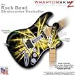 Lightning Yellow WraptorSkinz Skin fits Rock Band Stratocaster Guitar for Nintendo Wii, XBOX 360, PS2 & PS3 (GUITAR NOT INCLUDED)