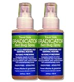 Travel Safe Bed Bug ERADICATOR Spray 2-Pack, Non-Toxic, Ready to Use Travel Size Bed Bug and Insect Spray - 3oz