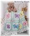 Butterfly Kisses baby afghan or blanket crochet pattern