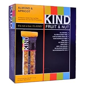 KIND Fruit + Nut Gluten Free Bars (Pack of 12)