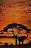 Large 35x23 Endangered Animal Elephant Poster Africa Skies Poster Print, 24x36