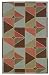 1'10 x 2'10 Indoor Outdoor Rug - Contemporary Hand Hooked Rug in Chocolate and Apricot Color