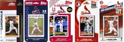 MLB St. Louis Cardinals 5 Different Licensed Trading Card Team Sets