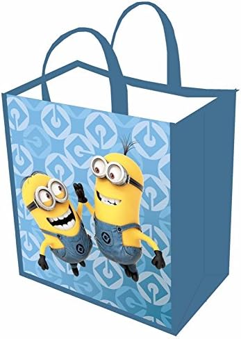 Unisex-Adult Minions Reusable Shopping Tote Or Halloween Trick Or Treat Bag - High Five
