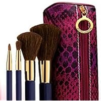 Estee Lauder Makeup Brush Set - Face, Blush, Eye Shadow & Lip 4pcs +Bag