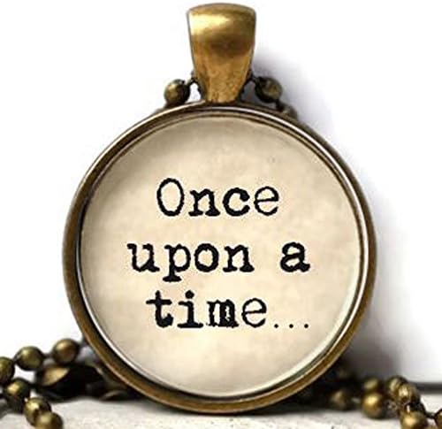 Once upon a time necklace - gift for book lover - hand-poured resin - made to order - choose your setting