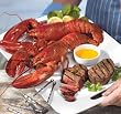 Lobster Gram STGR2H SURF & TURF GRAM DINNER FOR TWO WITH 1.5 LB LOBSTERS