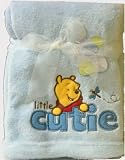 Disney Baby Winnie the Pooh Embroidered Boa Blanket - Blue