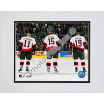 Daniel Alfredsson, Dany Heatley and Jason Spezza "2005 / 2006" Double Matted 8" x 10" Photograph (U