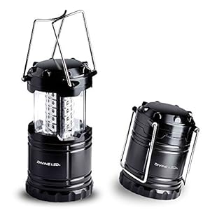 [Ultra Bright] LED Lantern - Best Seller - Camping Lantern - Collapses - Suitable for: Hiking, Camping, Emergencies, Hurricanes, Outages - Super Bright - Lightweight - Water Resistant - Black - Divine LEDs