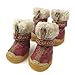 Alfie Pet by Petoga Couture - Harrison All Weather Set of 4 Dog Boots/Sneakers - Color: Red, Size: L